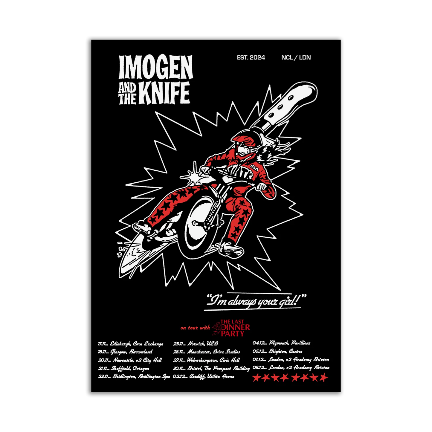 Tour Poster - The Last Dinner Party Tour 2025 (A3) SIGNED